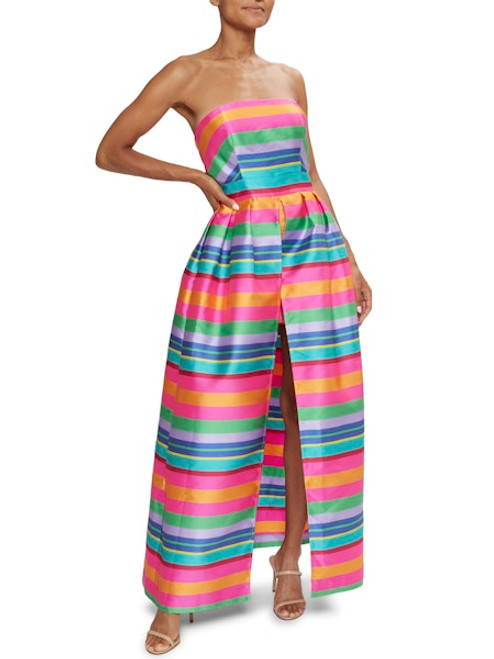 Micah Dress - Tropic Green Stripe